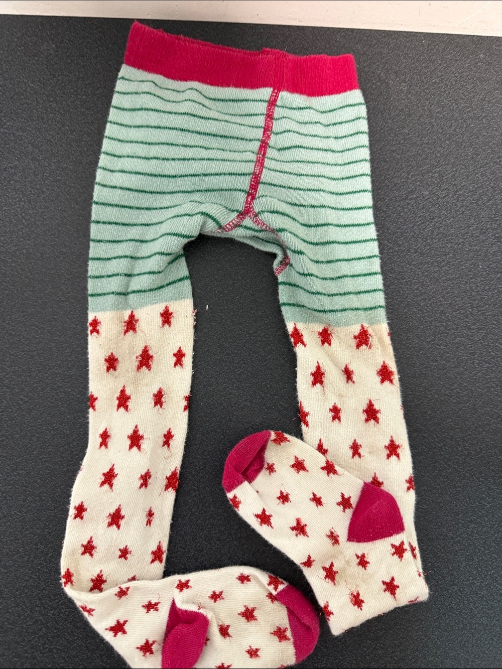 Matilda Jane Pink, Mint Green & Cream Star Stripe Tights